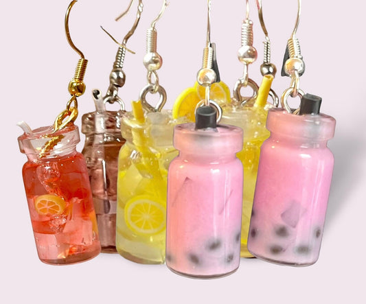 Custom Mini Drink Jar Earrings