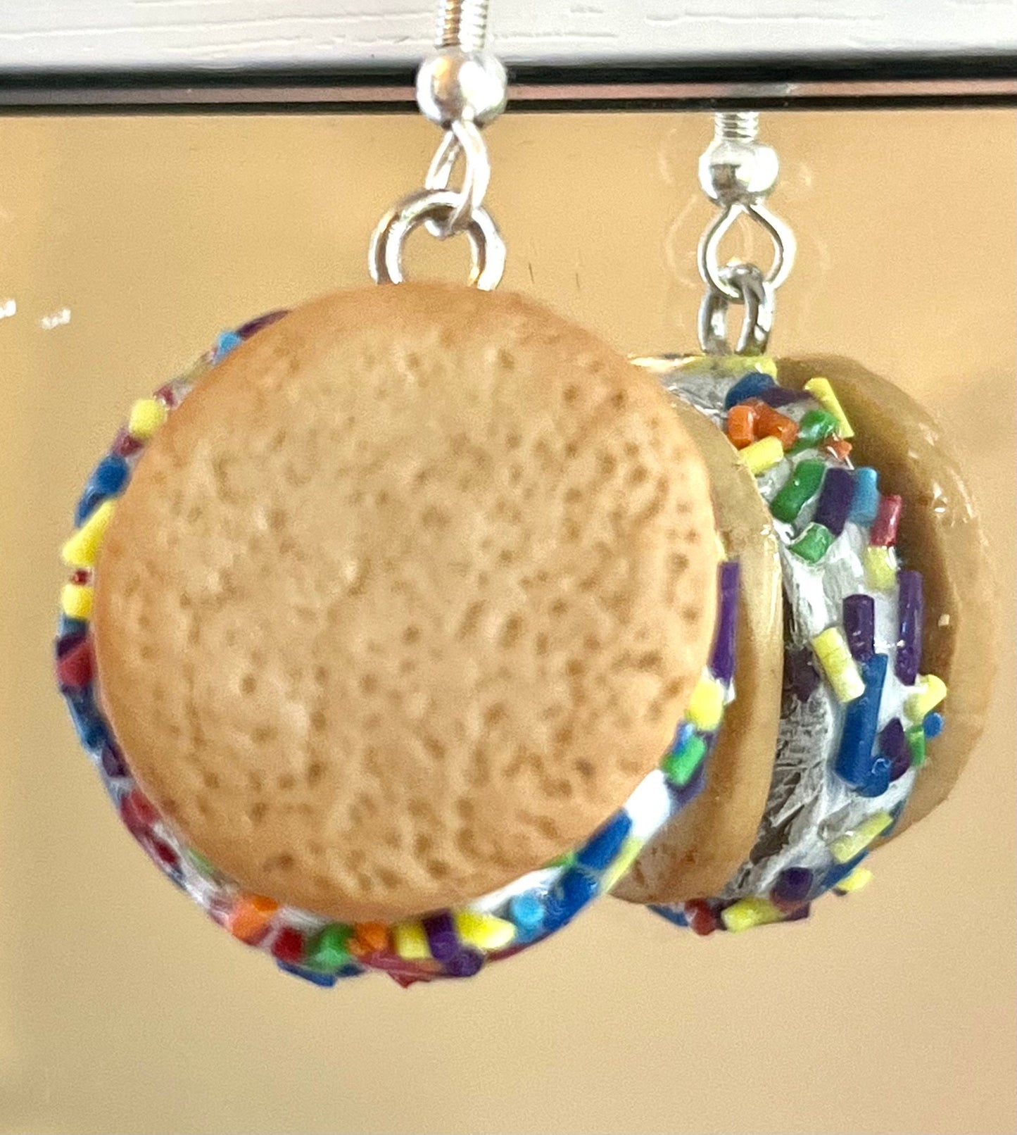 Sprinkle Ice Cream Sandwich Earrings