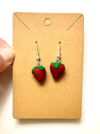 Chocolate Strawberry Earrings