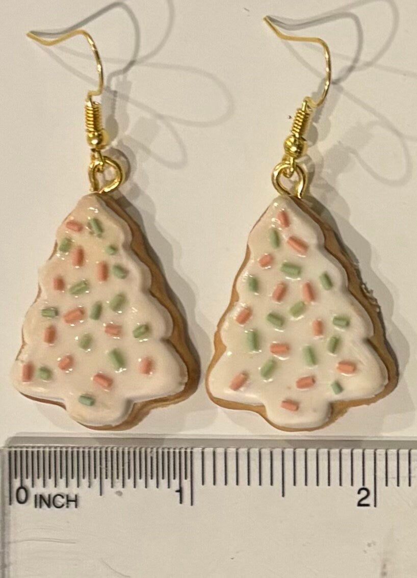 Christmas Tree Cookie Earrings