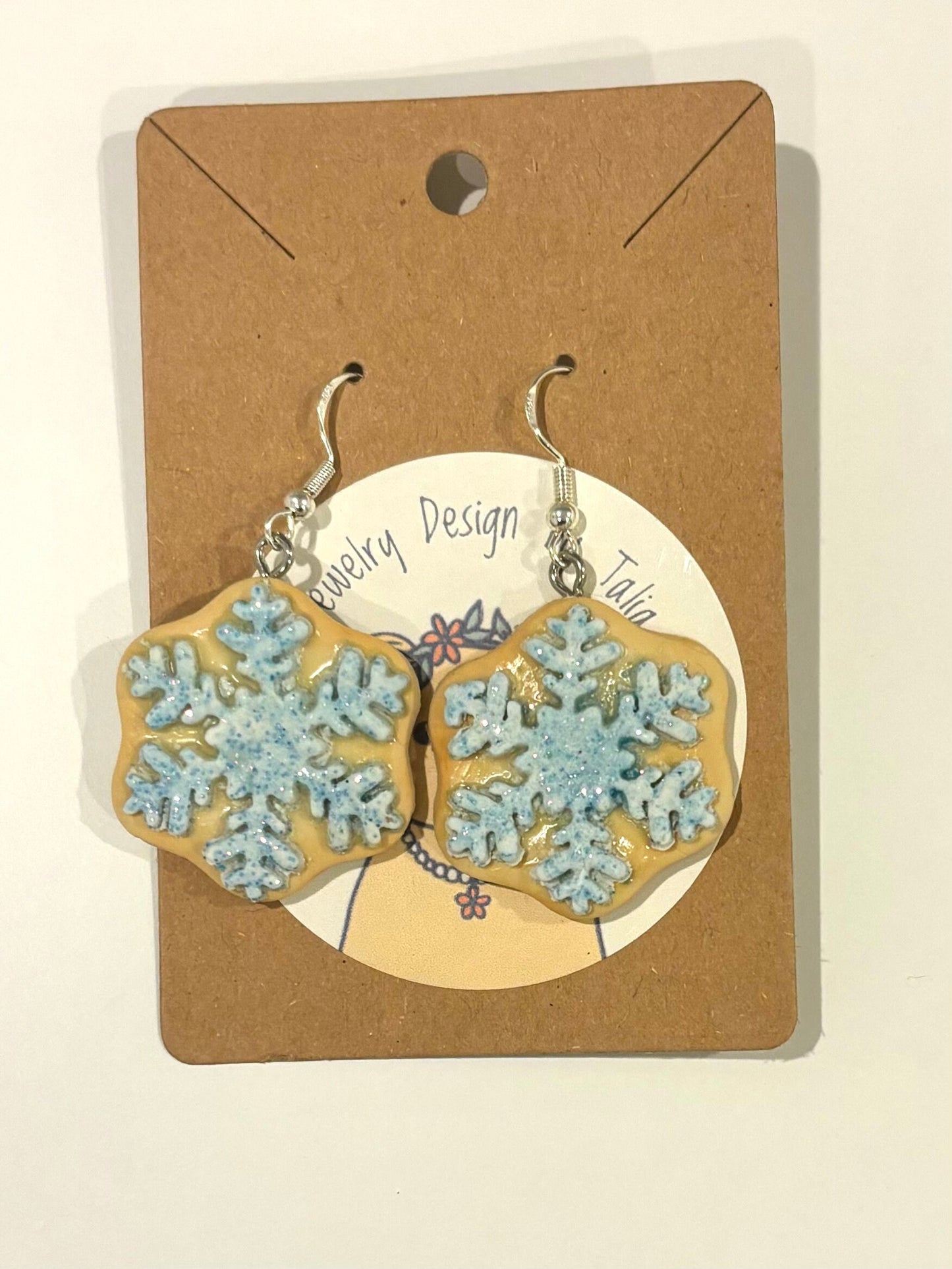 Snowflake Cookie Earrings