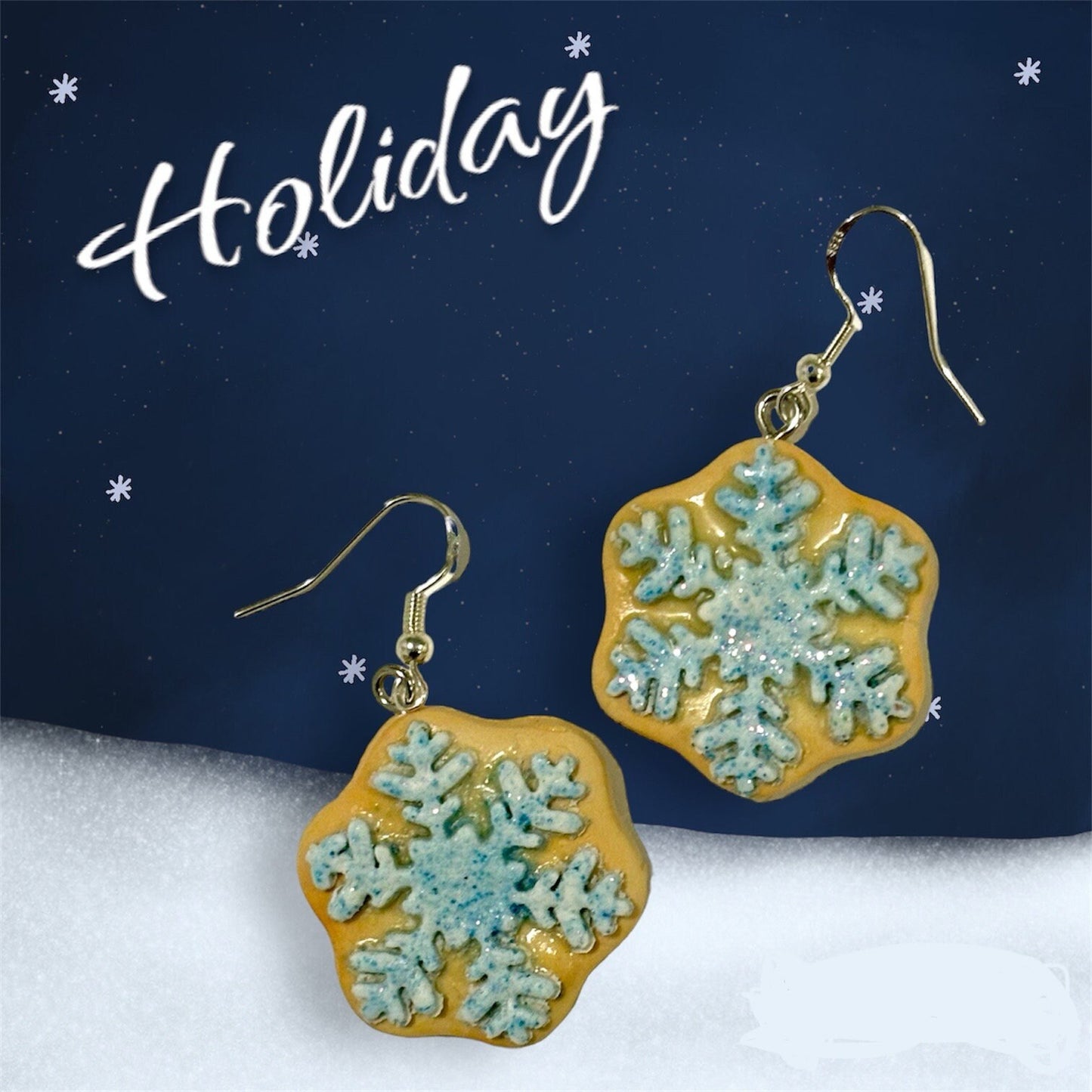 Snowflake Cookie Earrings