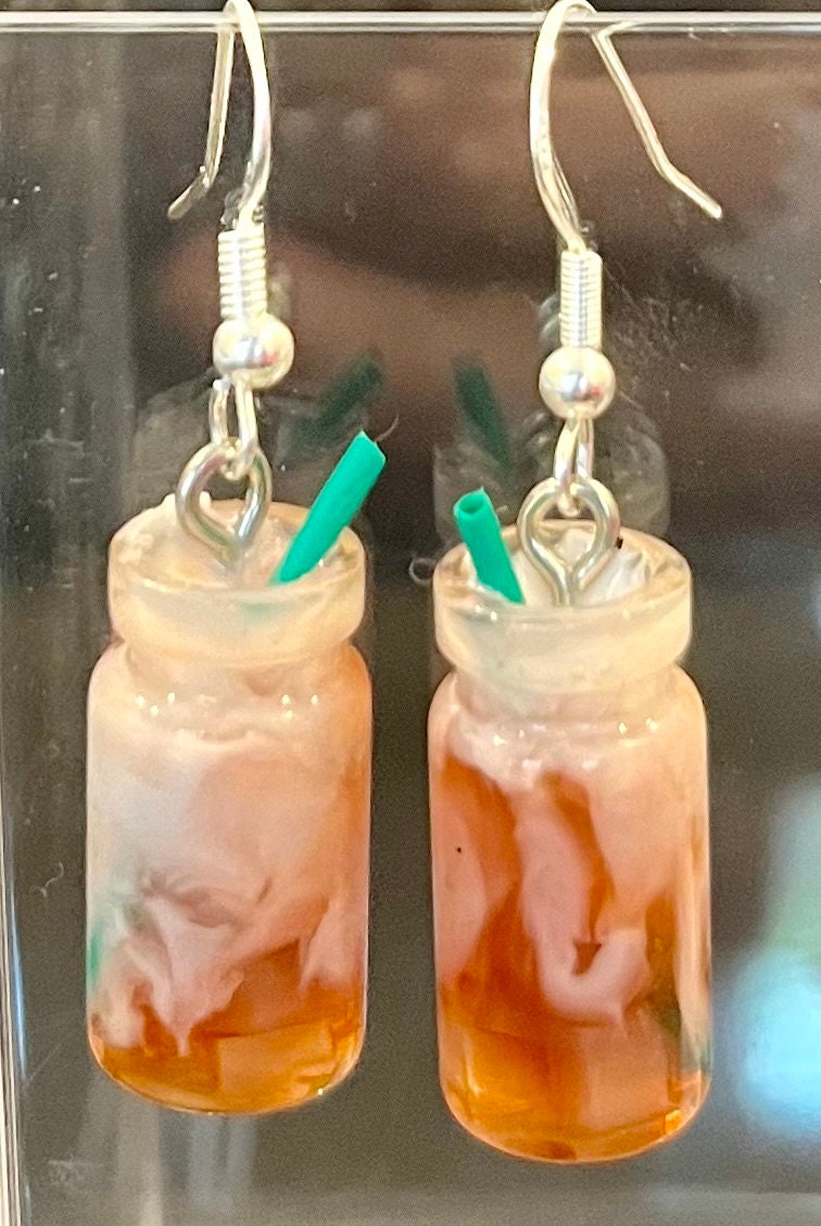 Custom Mini Drink Jar Earrings