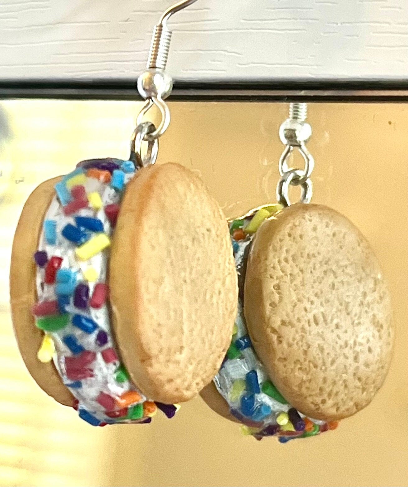 Sprinkle Ice Cream Sandwich Earrings