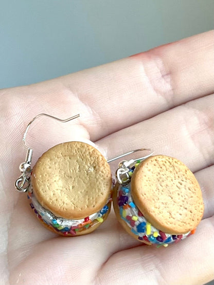 Sprinkle Ice Cream Sandwich Earrings