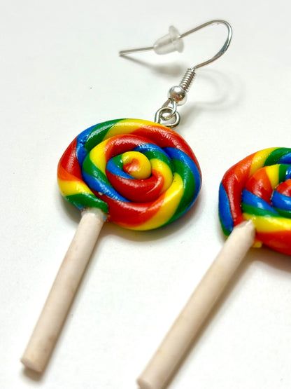 Rainbow Lollipop Earrings