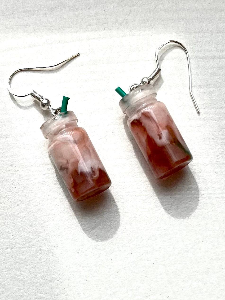 Custom Mini Drink Jar Earrings