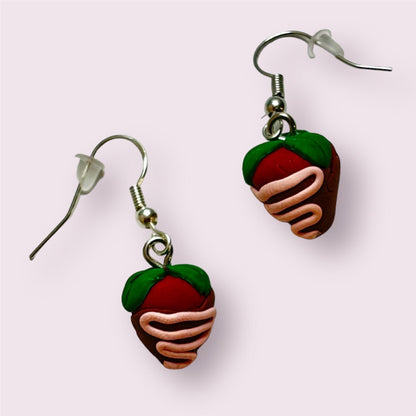 Chocolate Strawberry Earrings