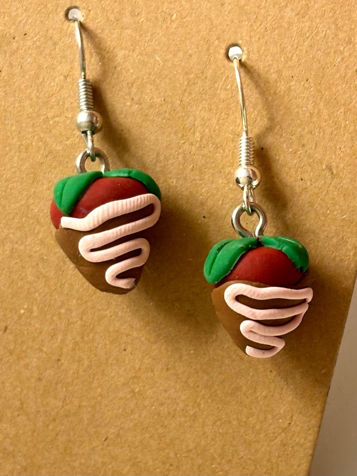 Chocolate Strawberry Earrings