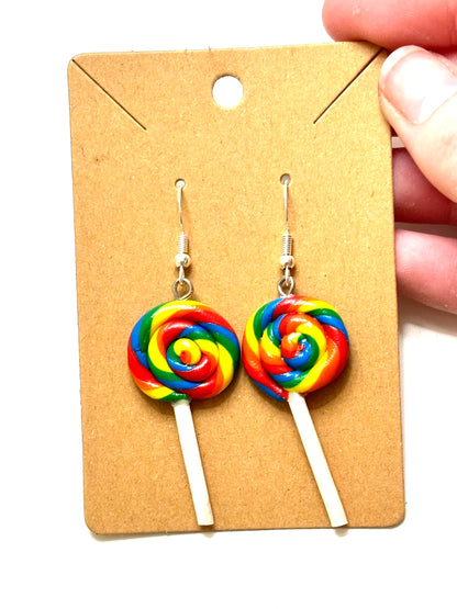 Rainbow Lollipop Earrings